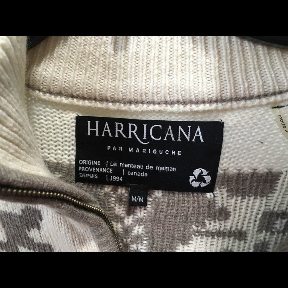 tan Harricana by Mariouche sweater and hat size M - Picture 3 of 6